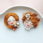 momonピアス/イヤリング  キラキラロングヘアー×パーマ