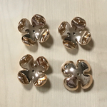 GOLD FLOWER PLASTICS CABOCHON PARTS