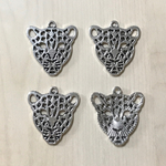 SILVER LEOPARD CHARM BEADS PARTS