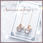 ハート型ロングピアス♡アメリカンピアス