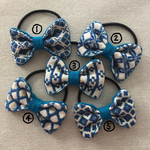 ブルーVer.【こぎん刺し】リボンヘアゴム