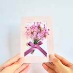 baby’s breath post card かすみそうの花束ポストカード　ドライフラワー　プリザーブドフラワー
