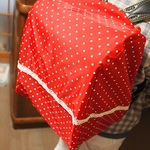 ランドセルレインカバー収納ポーチ付（お名前タグ付） 赤ドット