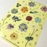 水彩お花の透明シール