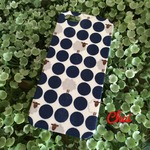 No.83　新柄　受注製作　水玉とひつじさん　ネイビー  iPhone5.5sケース 　