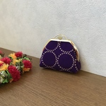 押口がま口ポーチ＊ミナペルホネン＊タンバリン dop パープル