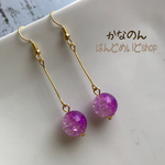 クラックビーズ シンプル ピアス