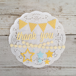 ＊送料無料＊ アルバムデコレーション素材  thank you &フラッグ  ＊イエロー＊ 