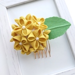 菜の花コーム* つまみ細工