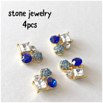 【new】stone jewelry  ブルー