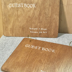 取り外し可能◇木のゲストブック◇芳名帳◇GUESTBOOK 5枚（50名分）×2冊
