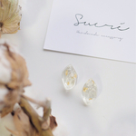 clear flower pierce / earring 02