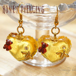 ハートのHONEYピアス♡　スイーツデコ