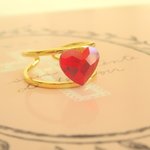 ♡Crystal Heart ring ♡（シャム）
