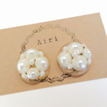 【再販】大パールBIGレジンピアス