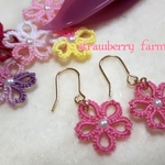 [新色追加]桜🌸ピアス/イヤリング(タティングレース)