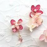 ☆あじさいのイヤーカフセット♡ピンクグラデーション☆