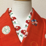 正絹  椿刺繍半襟