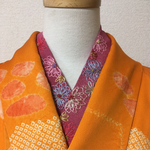 ちりめん   ダリア刺繍半襟