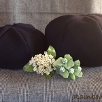 一緒に被ろう♪シンプルウール混ベレー帽(大人)