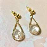 雪の結晶ゴールドピアス