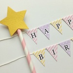 ケーキバンティング＝pink+purple+yellow