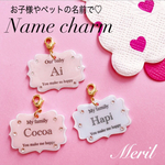 電話番号追加も可♡軽い ペット用  迷子札 チャーム ネームプレート