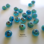 capri blue *picasso ミニボタンカット チェコビーズ 20個
