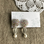 シルバーキラキラピアス