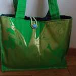 ★名古屋帯★SILK★緑★草花文★持ち手58cm(肩掛け可)　470g