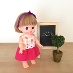 お子様の"できた!!”を応援する♡ カラフル雫とピンクスカート♡メルちゃんサイズのワンピース