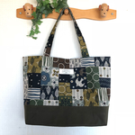 ☆sato-ayu様オーダー品☆【Ｌ】トートバッグ（北欧、パッチ）グリーン