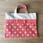 ★★再販★ドット柄リボン付きレッスンバッグ★ピンク