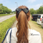 ♥︎50超え！【黒】BIGリボン  ヘアクリップ