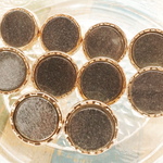 キラリシャンクボタン 12個 15ｍｍ クロ