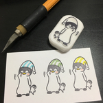 ねむねむペンギンのはんこ