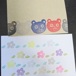けしごむはんこ☆くま☆お花☆２個セット☆消しゴムはんこ☆はんこ