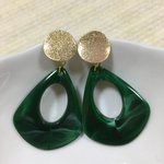 大人カッコイイ！大ぶりピアス♡(グリーン)