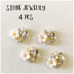 【new】stone jewelry   ホワイトフラワー
