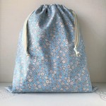 爽やかブルーの小花柄♡体操服袋