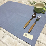 お名前タグ付き☆ランチクロス☆40×60   爽やかブルー