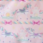 azuizuhana様専用　ラミネート　レッスンバッグ　上履き入れセット　かわいいユニコーン　ボーダー　リボン　ピンク水玉　ドット　入園入学　お稽古　プレゼント