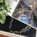 小枝アクセサリー 揺れるロングヘッドドレス