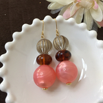 大人ピンク！ヴィンテージ調ピアス