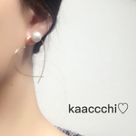 ▷送料無料*ハートフープ❁コットンパール ピアス✳︎イヤリング◁