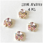 【new】stone jewelry   サークルライトピンク