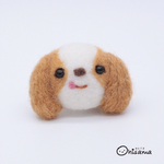 ブローチ　(ペロリンわんこ) E-1