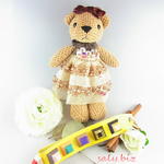 saly☆ぬいぐるみクマさん×メタルスカートのバッグチャーム