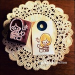 『ホッ』・ワンサイドヘア　消しゴムはんこ【再販5】