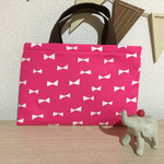 お道具バック 小さめレッスンバック リボン ピンク